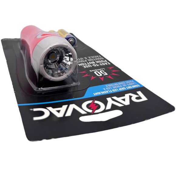 Rayovac Comfort Grip LED Flashlight 50 Lumen with Batteries Red - Picture 2 of 4